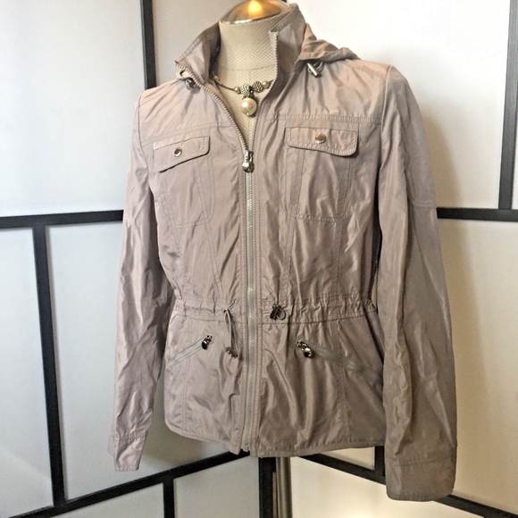 Laundry By Shelli Segal Jackets & Blazers - Laundry by Shelli Segal Large Zip off Hood Rain Co